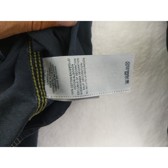 True Religion Regular Fit Mens Medium Black Button-Down Long Sleeve Shirt - Picture 9 of 12